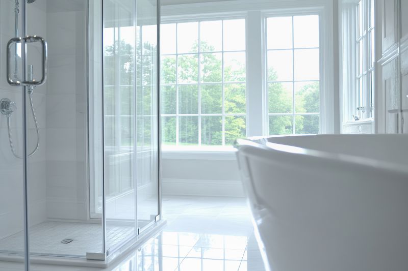 Glass-Enclosed Bathtub